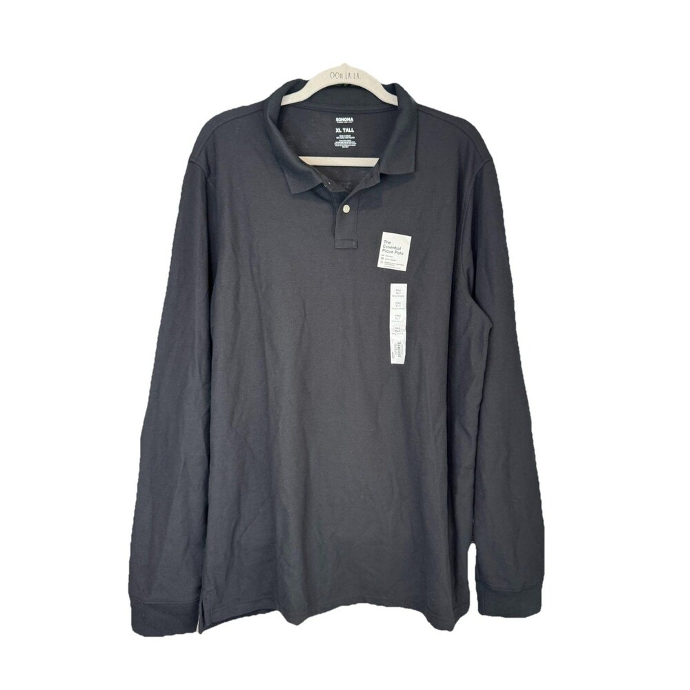 Sonoma Goods For Life Long Sleeve Pique Polo Size XL Tall NWT Big & Tall